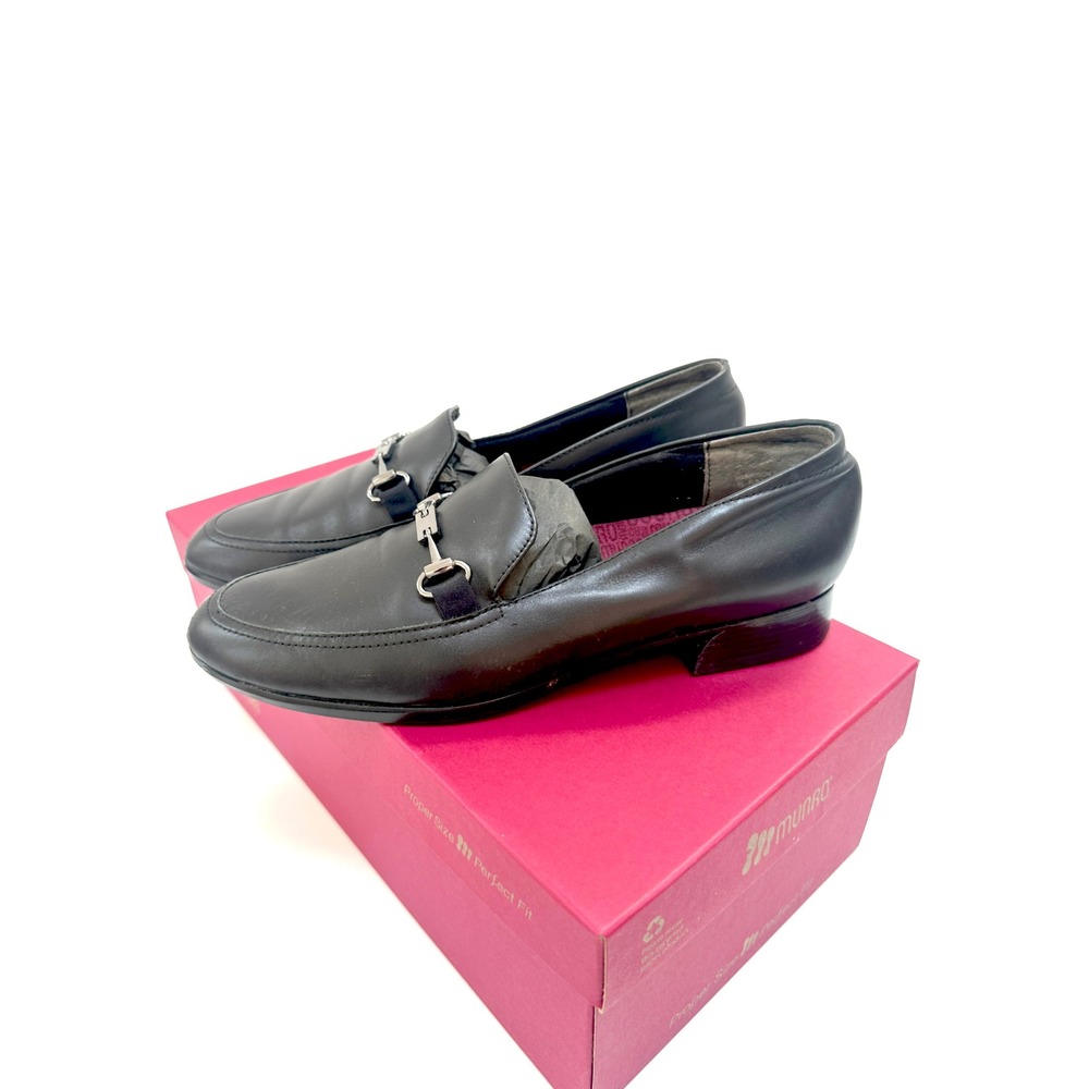 Munro Harrison II Black Leather Loafers Womens 8.5 Narrow Comfort Shoes USA - Picture 6 of 10